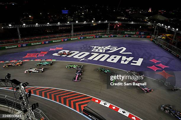 Pierre Gasly of France driving the Alpine F1 A525 Renault and Gabriel Bortoleto of Brazil driving the Kick Sauber C45 Ferrari spin on track at the...