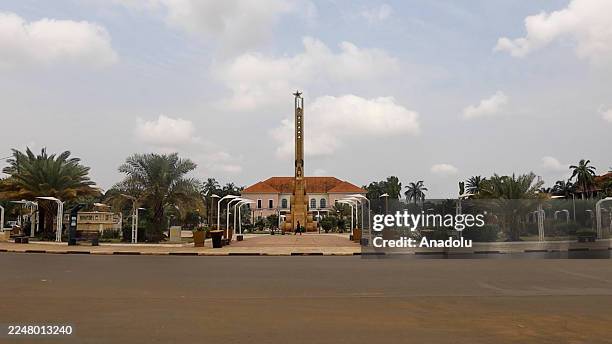 Screen grab shows a general view of the Imperial Square as the city appears to continue as normal after the Head of the Presidential Military Office...