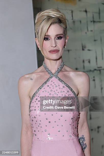 Kelly Osbourne attends a special cocktail hosted by Rebecca Vallance at Aki London on November 26, 2025 in London, England.