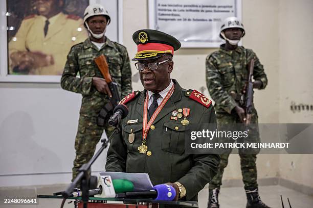 Guinea Bissau Army general Horta N'Tam is sworn in as the transition leader and the leader of the High Command in Bissau on November 27, 2025. The...