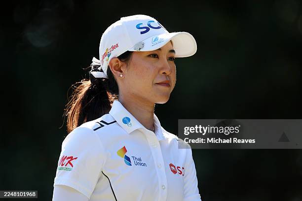 Pajaree Anannarukarn of Thailand walks from the 11th tee during the final round of the CME Group Tour Championship 2025 at Tiburon Golf Club on...