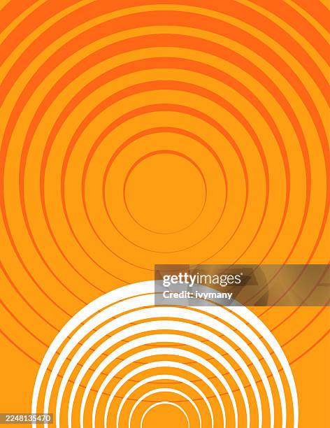 orange white circle striped pattern simplicity background - nature pattern stock illustrations