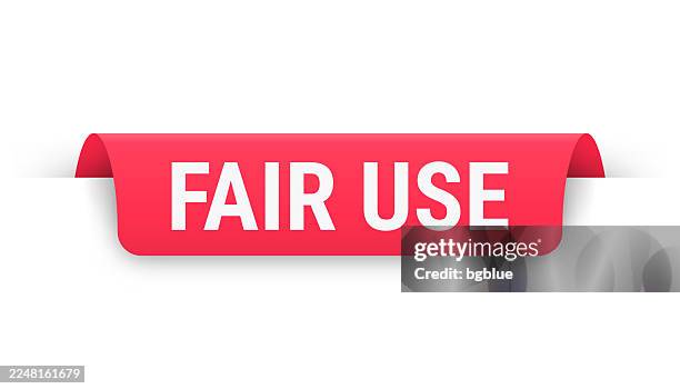 fair use - red banner, bookmark, ribbon, label on white background - equality logo stock illustrations