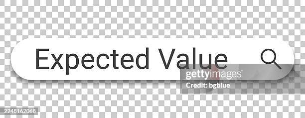 expected value - search bar on transparent background - clear expectations stock illustrations