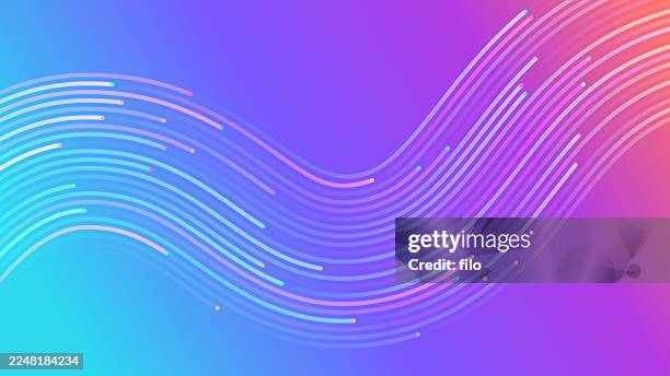 digital data streaming flow connection abstract lines background - fibre optic stock illustrations