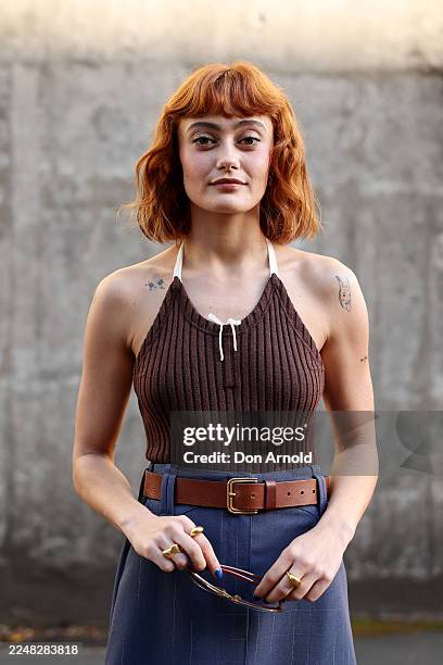 Ella Purnell is seen on November 25, 2025 in Sydney, Australia.