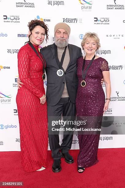 Marika Makaroff and Jarmo Lampela attend the 53rd International Emmy Awards at New York Hilton Midtown on November 24, 2025 in New York City.