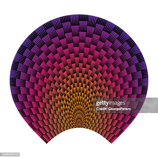 concentric circles and light beams abstract background - energy efficient heating stock illustrations