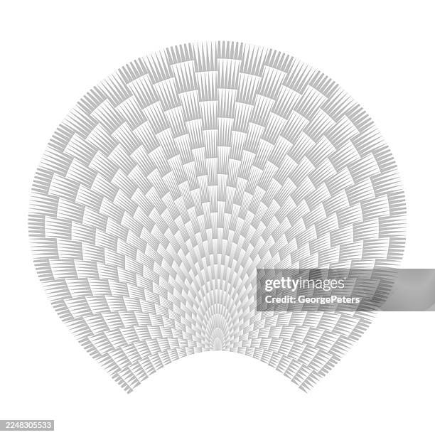 concentric circles and light beams abstract background - energy efficient heating stock illustrations