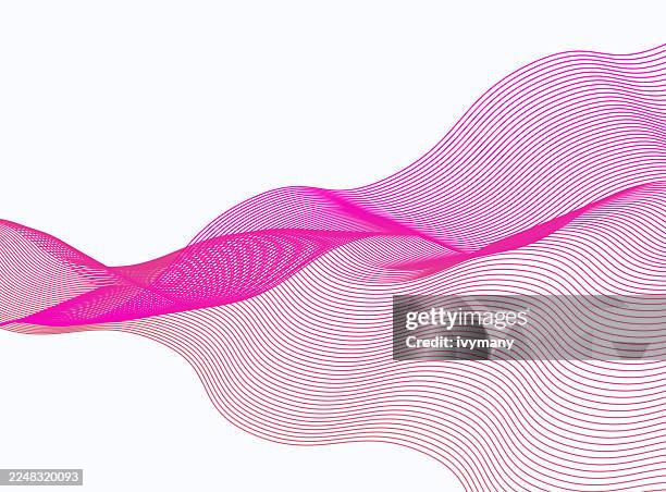 abstract color wavy motion line technology flowing pattern background - science technology engineering art stock illustrations