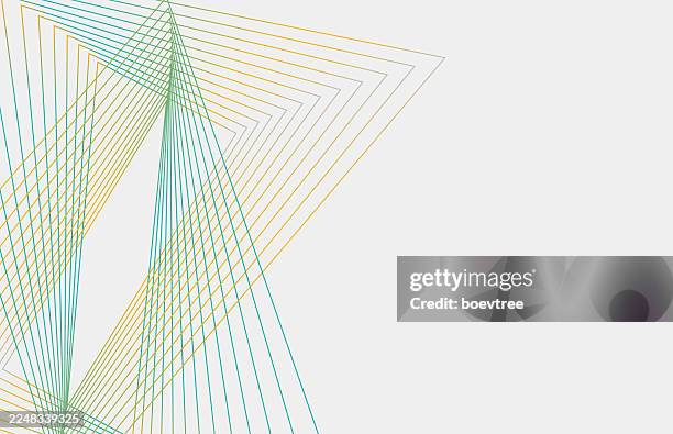 blue yellow triangle blend line pattern abstract background - slanted stock illustrations