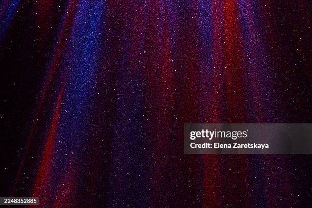 textured blue and red abstract background with glitter and lights - rideau de scène photos et images de collection