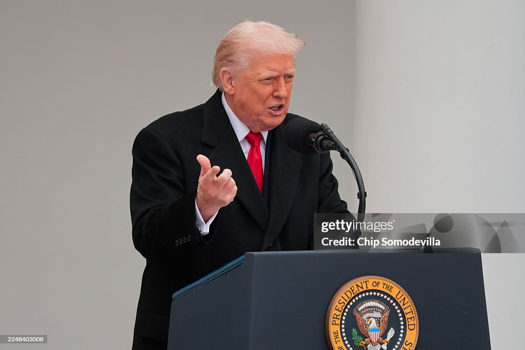 President Trump And First Lady Melania Trump Pardon National Thanksgiving Turkeys