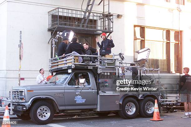 Atlantic recording artist Craig David filming the video for his new single 'Fill Me In' in Los Angeles, Ca. 2/3/01. The video co-stars Nichole Gilpin...