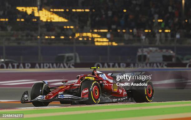 Lewis Hamilton of Ferrari competes in the sprint race a day before the Qatar Grand Prix 2025 in Doha, Qatar on November 29, 2025. The Qatar Grand...
