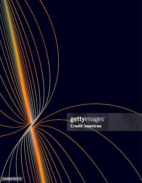 curve radial fiber light effect line pattern in black background - fiber lasers stock illustrations