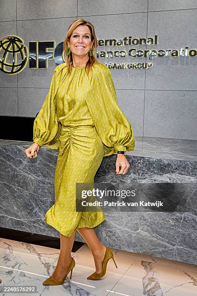 Queen Maxima of The Netherlands visits Deloitte for a meeting about Financial Health on November 26, 2025 in Jakarta, Indonesia.