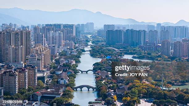 Urban Canal Landscape of Wenzhou City, Zhejiang, China