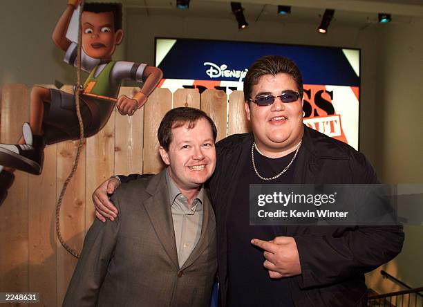 Director Chuck Sheetz and Jason Davis at the premiere and after-party of Disney's new animated feature 'Recess: Schools Out' at the El Capitan...