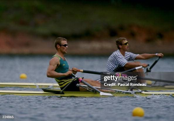 David Weightman Rower 25 Jul 1996 Australian David Cameron rowing in the semi finals of the ...