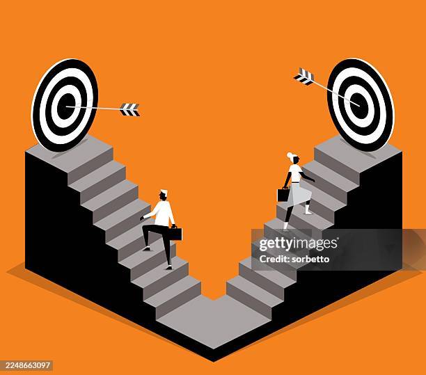 choice - target - split road stock illustrations