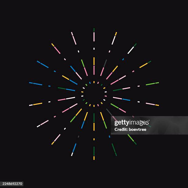 colors radial ray light line pattern sign,sun symbol,technology effect icon,firework pattern - virtual fair stock illustrations