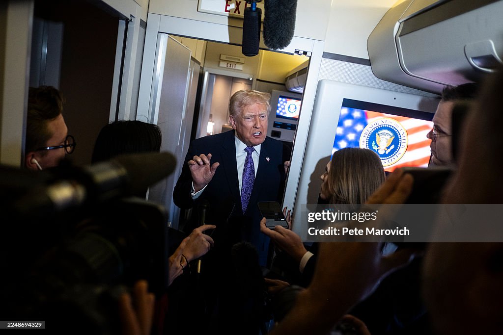 President Trump Returns To D.C. After Spending Thanksgiving Weekend In Florida