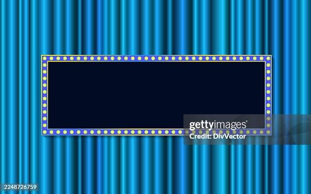 blue light frame vector illustration - lightbox stock illustrations