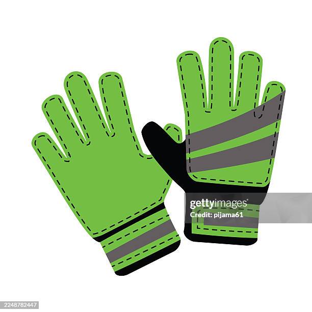 ilustrações de stock, clip art, desenhos animados e ícones de grip goalkeeper gloves. - luva de guarda redes