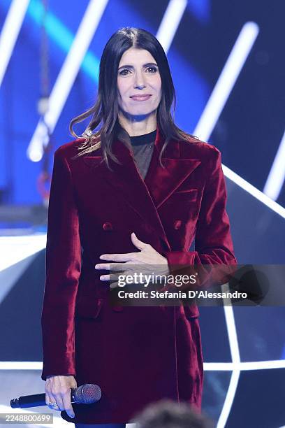 Giorgia attends the "X Factor" TV Show on November 27, 2025 in Milan, Italy.