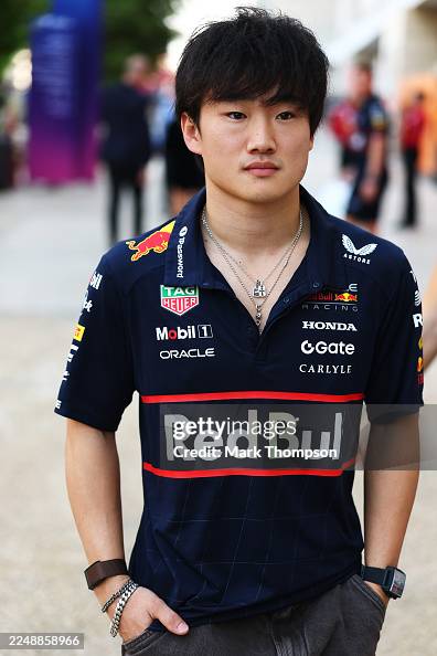 Oracle Red Bull Racing Japan Yuki Tsunoda of Japan and Oracle Red Bull Racing arrives in the... News ...