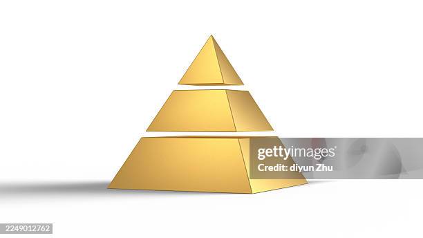 three-dimensional pyramid model - 3d pyramid stock pictures, royalty-free photos & images