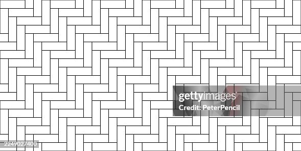 Vector seamless pattern with interwoven herringbone parquet geometric structure. Clean editable stroke width. Great for backgrounds, wallpapers and textile design. Vector seamless pattern with interwoven herringbone parquet geometric structure. Clean editable stroke width. Great for backgrounds, wallpapers and textile design.