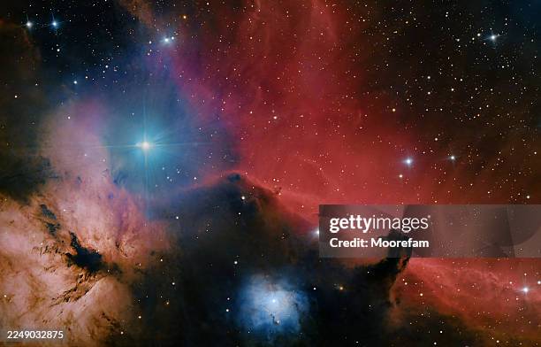 barnard 33 der pferdekopfnebel im sternbild orion - sternbild stock-fotos und bilder