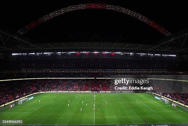 General view inside the stadium during the Women's international friendly match between England and China PR at Wembley Stadium on November 29, 2025...