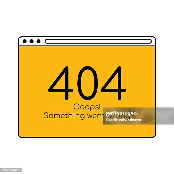 web browser 404 error message design - 404 error page stock illustrations