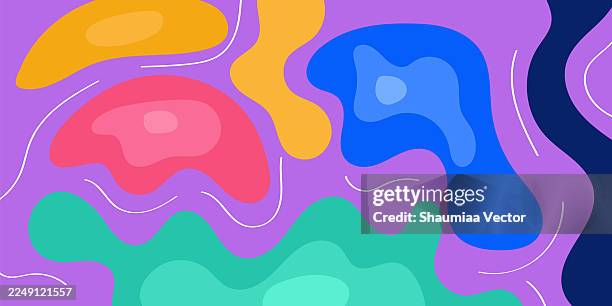 abstract liquid splash blob background design - entamoeba histolytica stock illustrations