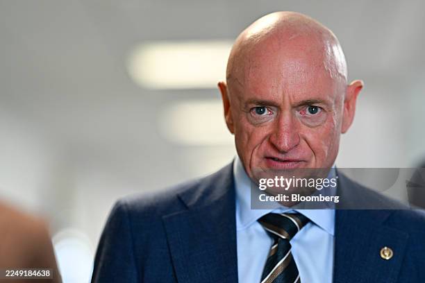 Senator Mark Kelly, a Democrat from Arizona, at the US Capitol in Washington, DC, US, on Wednesday, Dec. 3, 2025. Chances are increasing that...