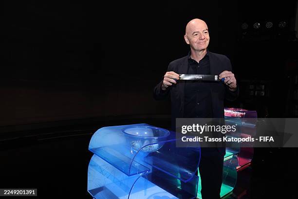 President Gianni Infantino on a visit to the Kennedy center ahead of the FIFA World Cup 2026 draw on December 3, 2025 in Washington, DC.