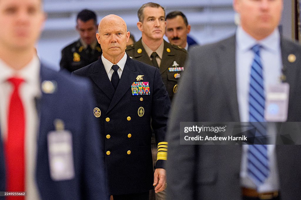 Adm. Frank Bradley Visits Capitol Hill To Brief Lawmakers On Venezuelan Boat Strike