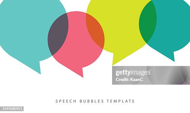 colorful abstract speech bubbles design vector stock illustration - organic circles stock illustrations