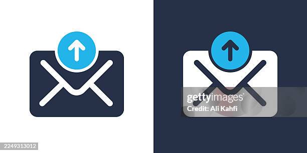 outgoing mail glyph solid icon. solid icon that can be applied anywhere, simple, pixel perfect and modern style. - receiving feedback stock illustrations