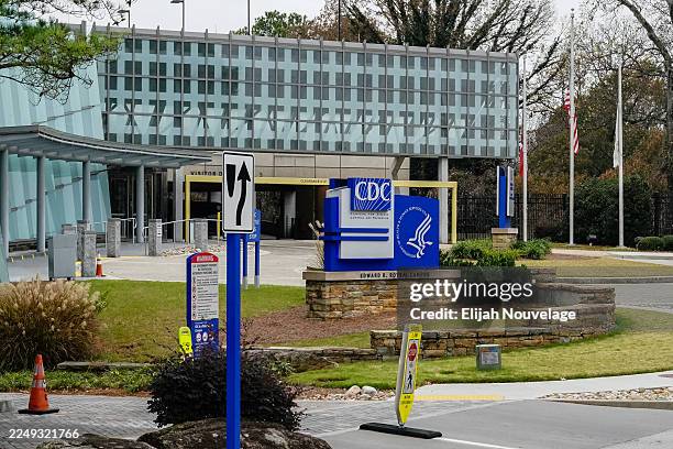 The Centers of Disease Control and Prevention global headquarters is seen during a meeting of the CDC Advisory Committee on Immunization Practices on...