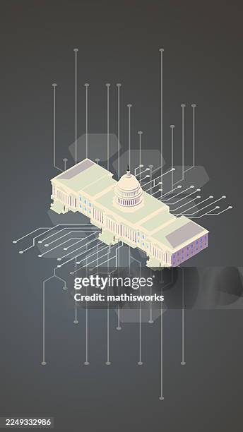 technology legislation - machine learning isometric stock illustrations