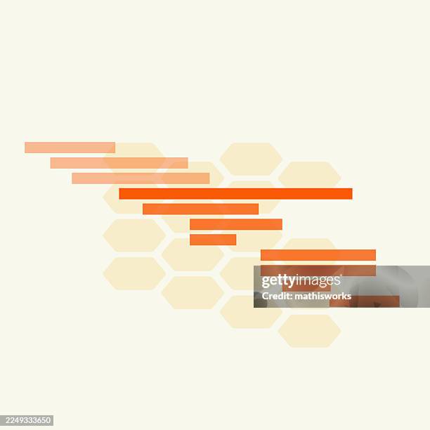 gantt chart orange - gantt chart stock illustrations