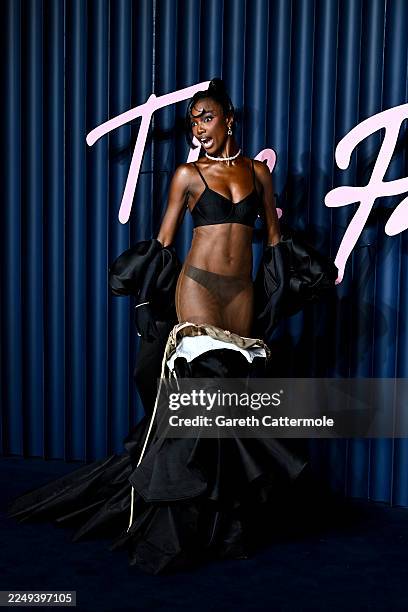 Leomie Anderson attends The Fashion Awards 2025 presented by Pandora at the Royal Albert Hall on December 01, 2025 in London, England.