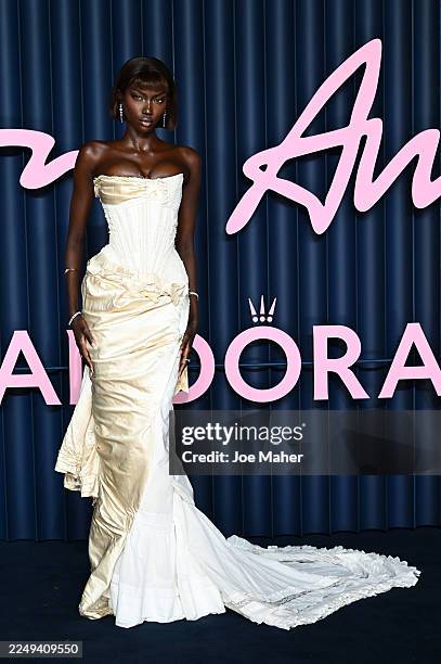 Anok Yai attends The Fashion Awards 2025 presented by Pandora at the Royal Albert Hall on December 01, 2025 in London, England.