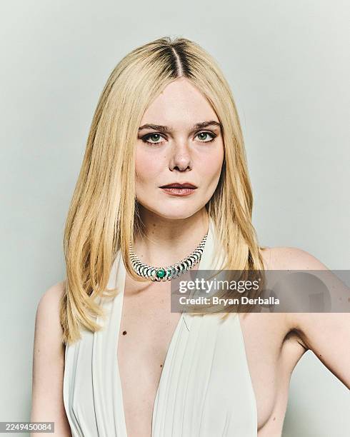 Elle Fanning poses in the IMDb Portrait Studio at the 2025 Gotham Awards on December 01, 2025 in New York City.