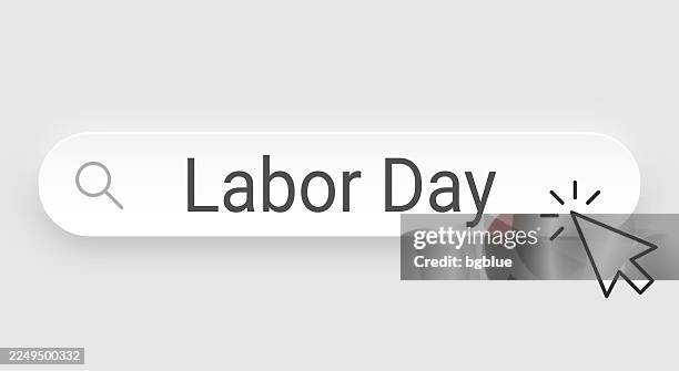 labor day - search bar with cursor on blank background - labour day stock illustrations