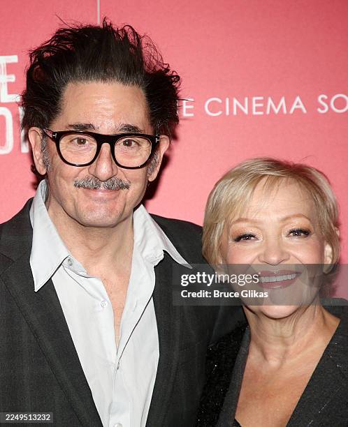 Reg Rogers and Director Maria Friedman pose at the NYC screening for the new film based on the Broadway musical by Stephen Sondheim "Merrily We Roll...